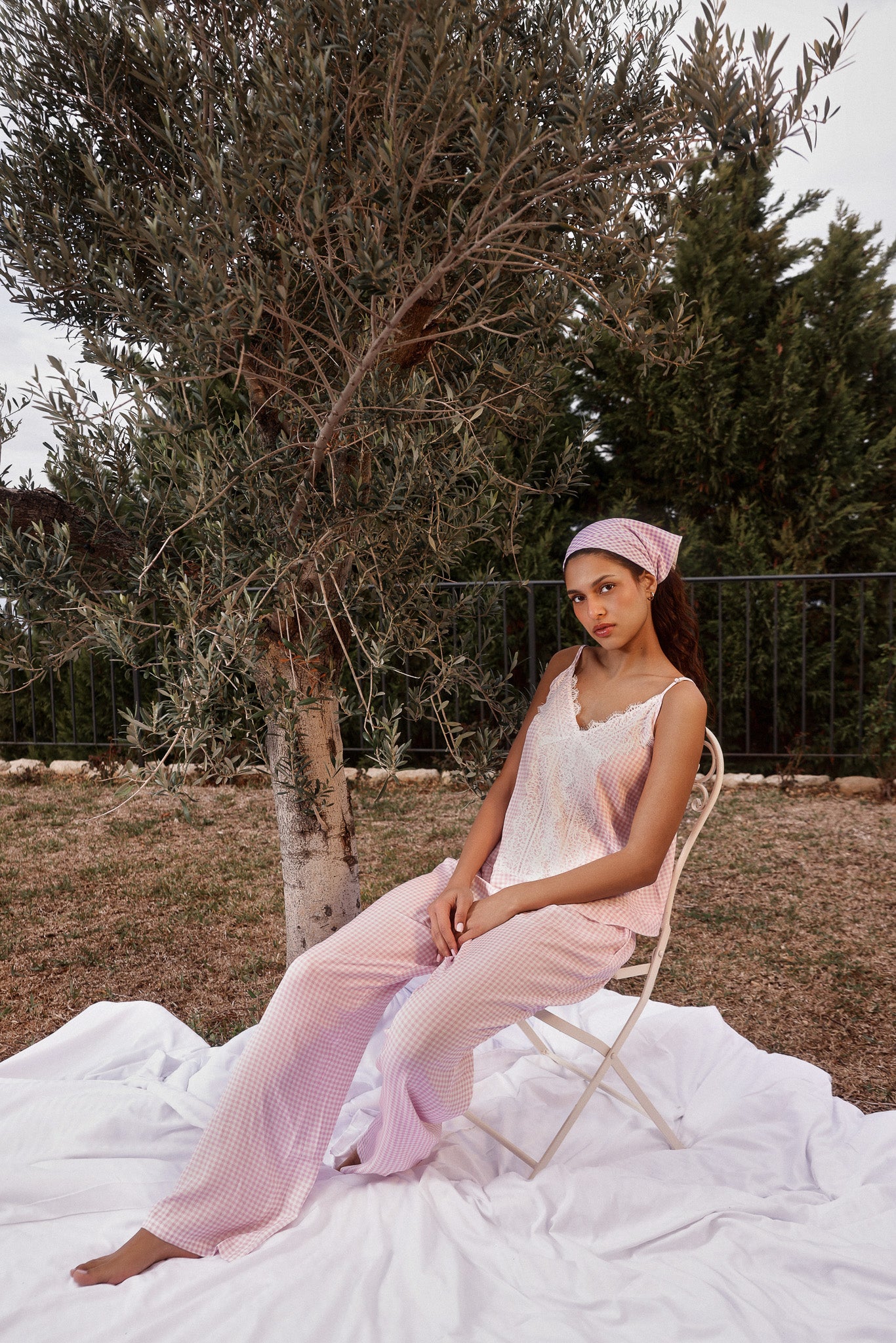 Soft Pink Check set