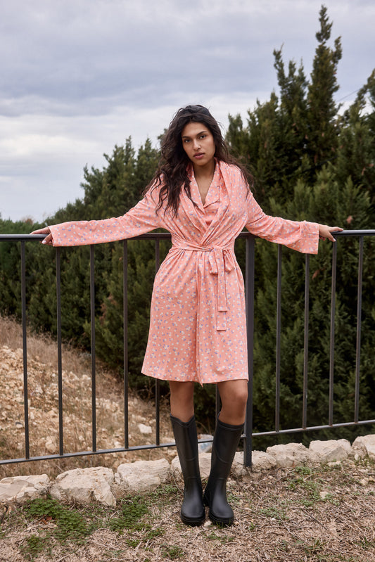 Peachy Stretch Robe