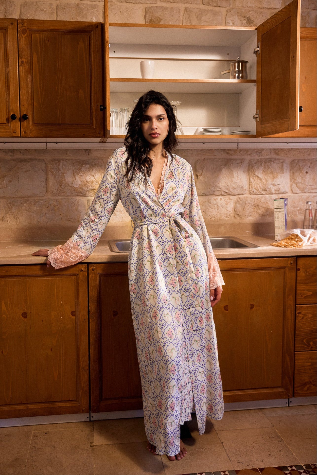 Blush Floral Robe