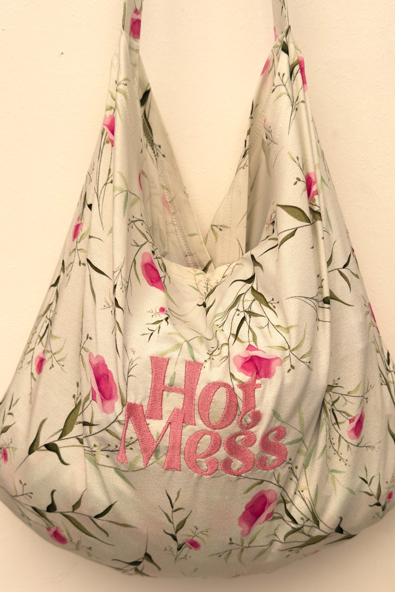 Stretchy tote bag floral