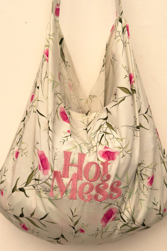 Stretchy tote bag floral