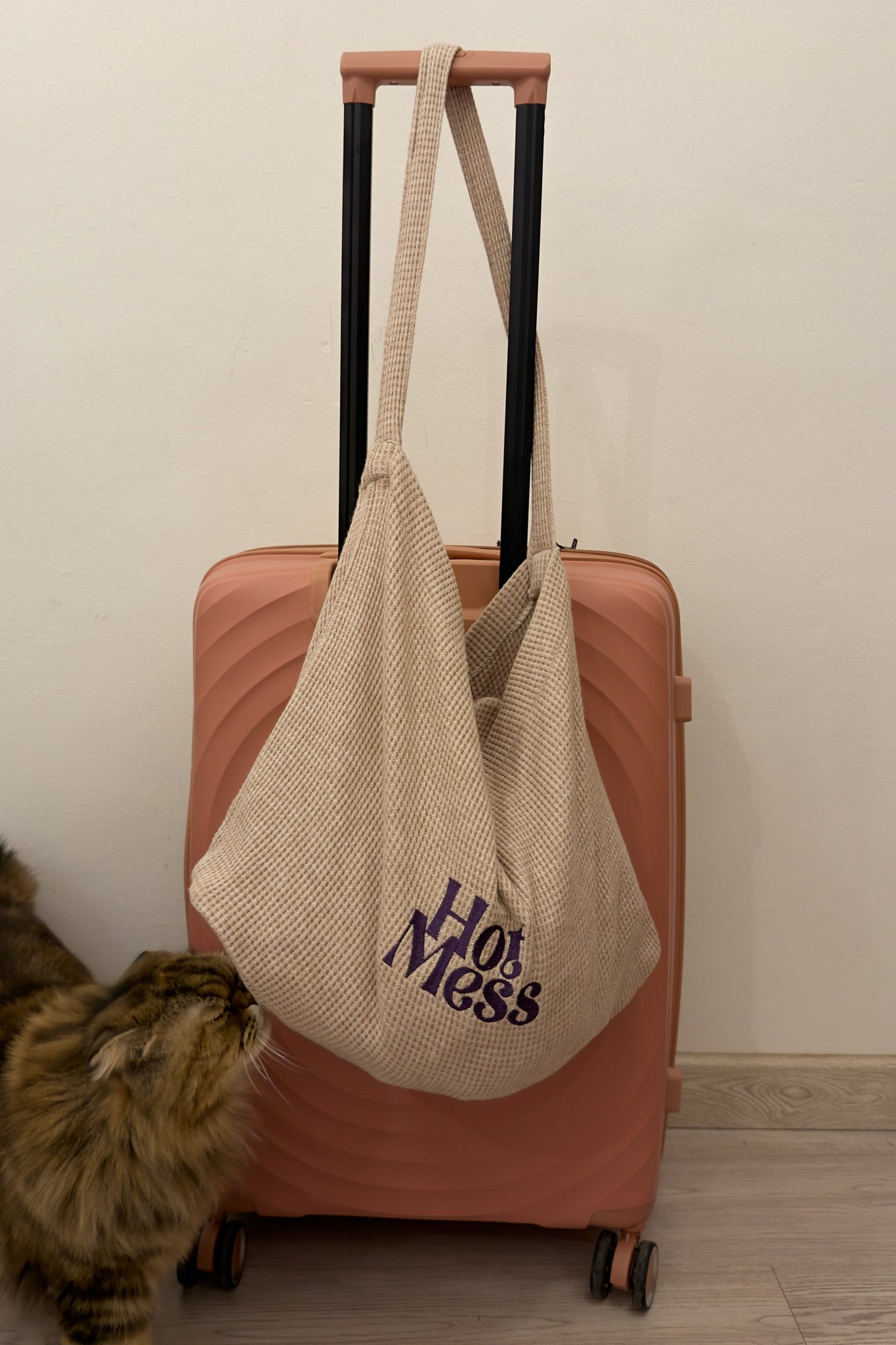 Stretchy Tote bag dusty pink