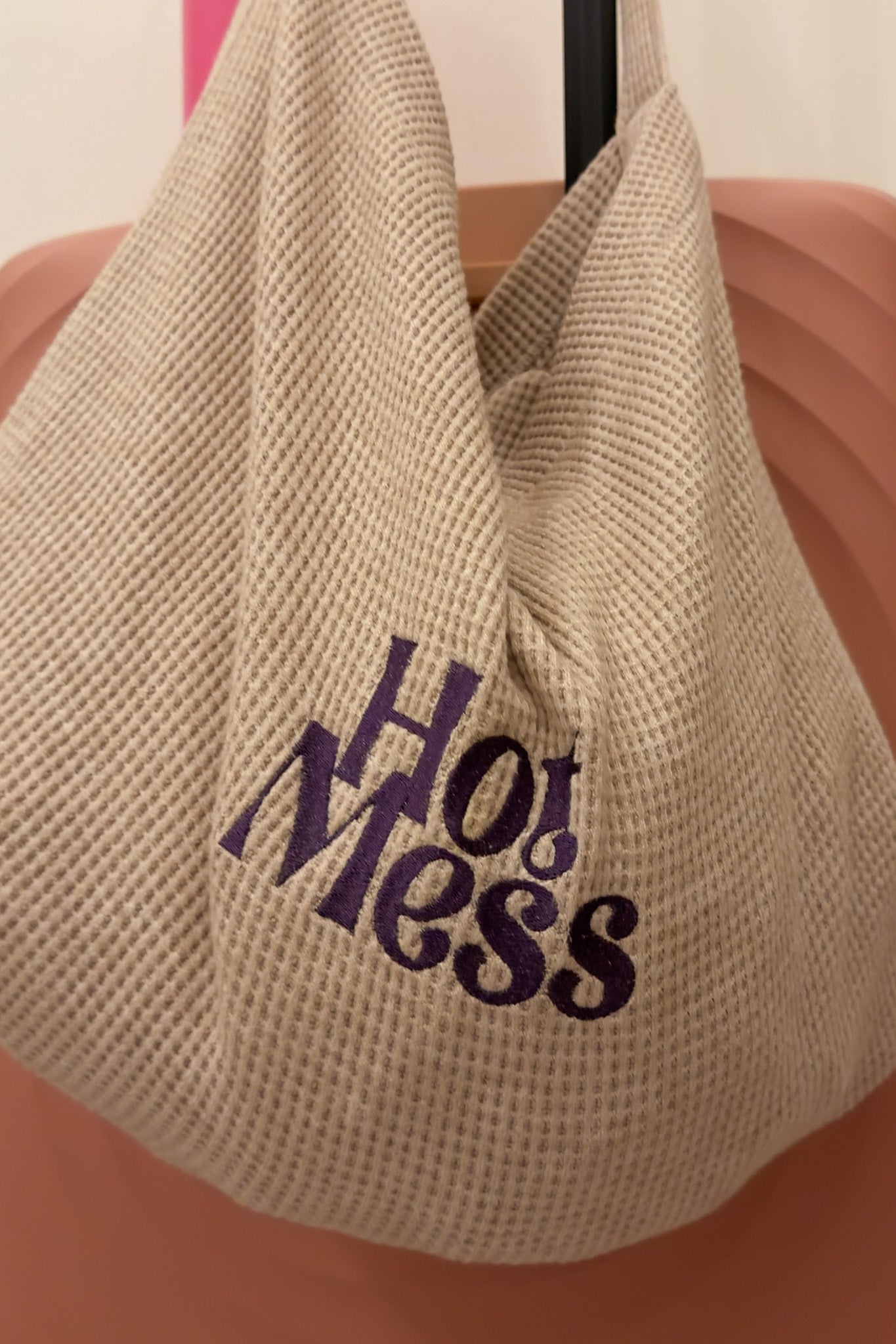 Stretchy Tote bag dusty pink