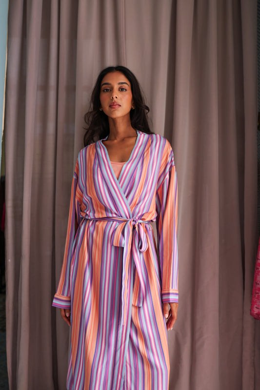 Sunset Stripes Robe