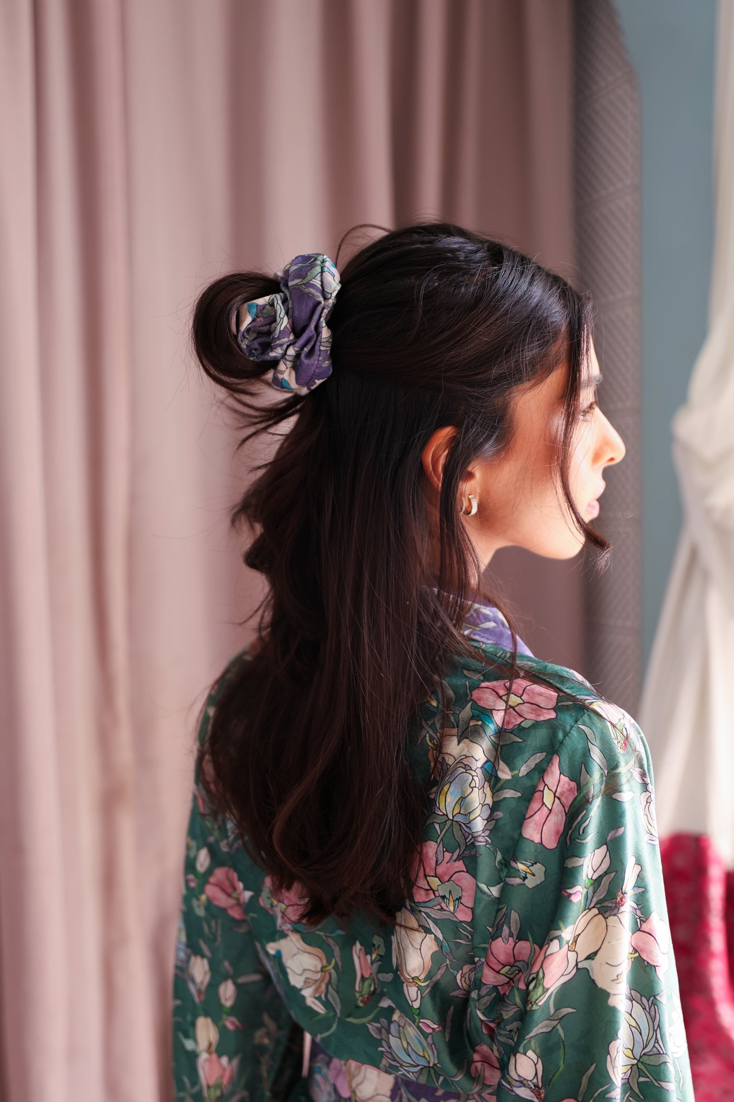 Floral Velvet Maxi Robe
